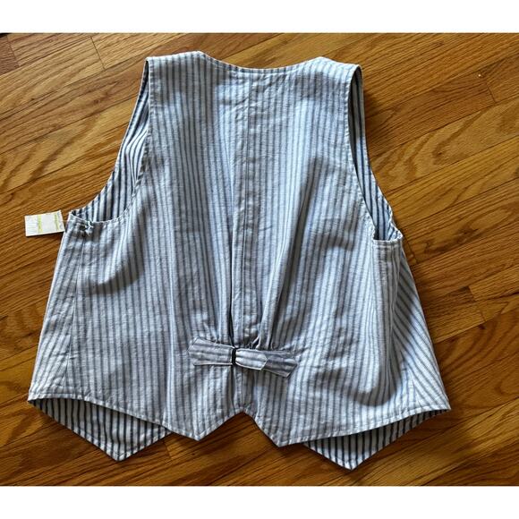 Vintage Ralph Lauren Cotton Reversable Vest | Double Prong Cinch-back | c. 1980s - Picture 4 of 16